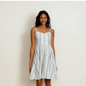 Old Navy Light Gray Striped Mini Dress